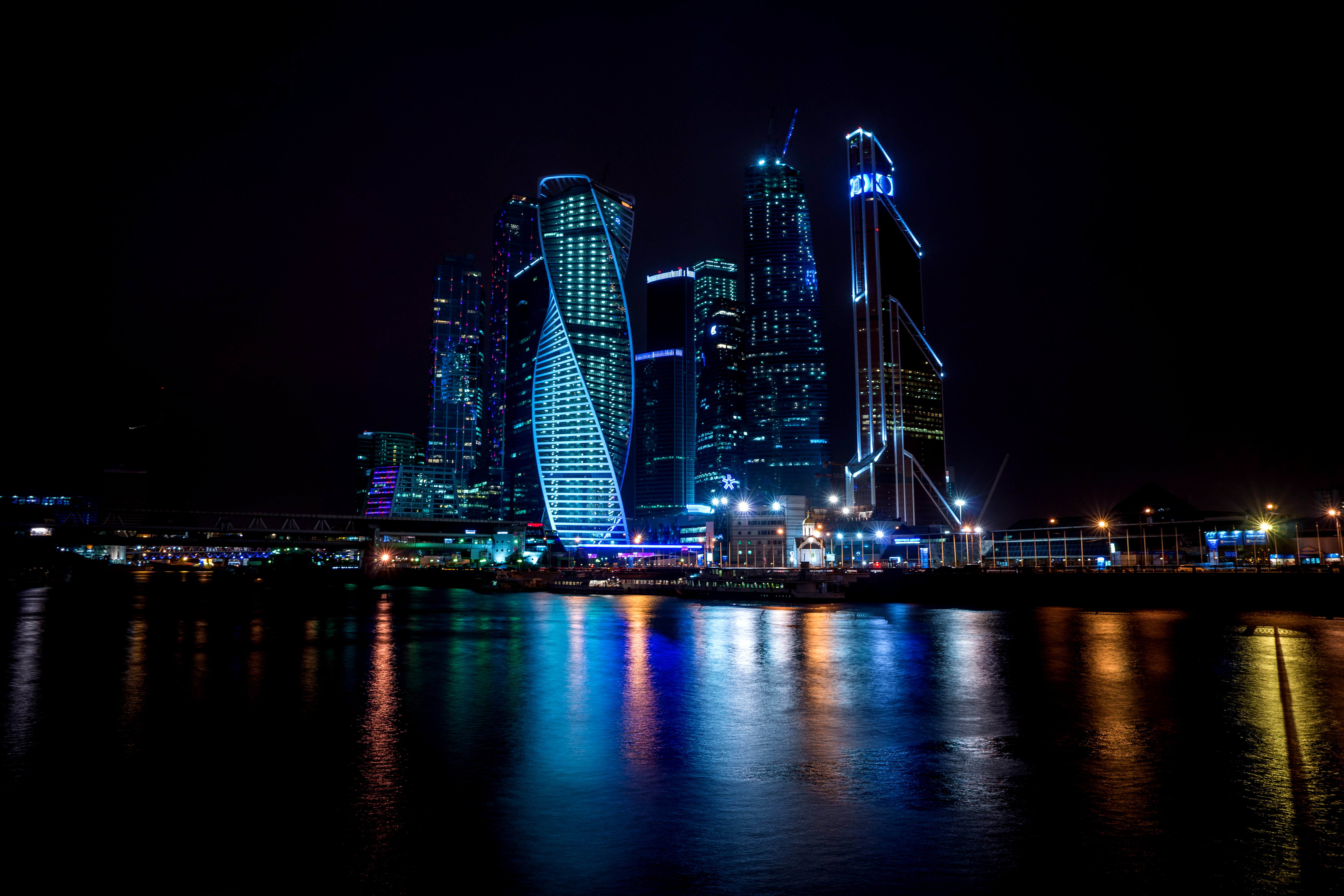 Деловой центр "Москва-Сити" – ночной скайлайн