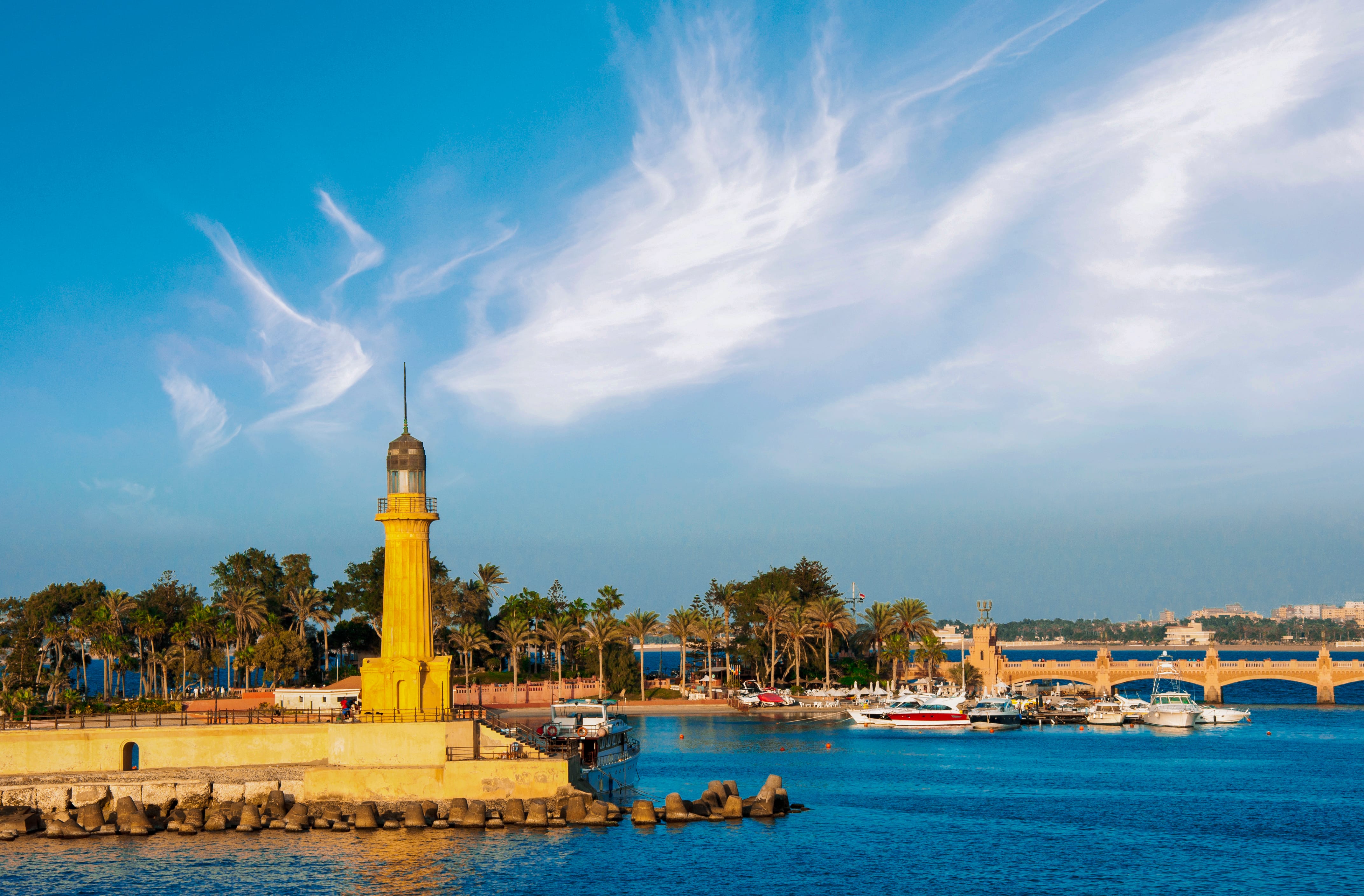 Вид на маяк в Александрии