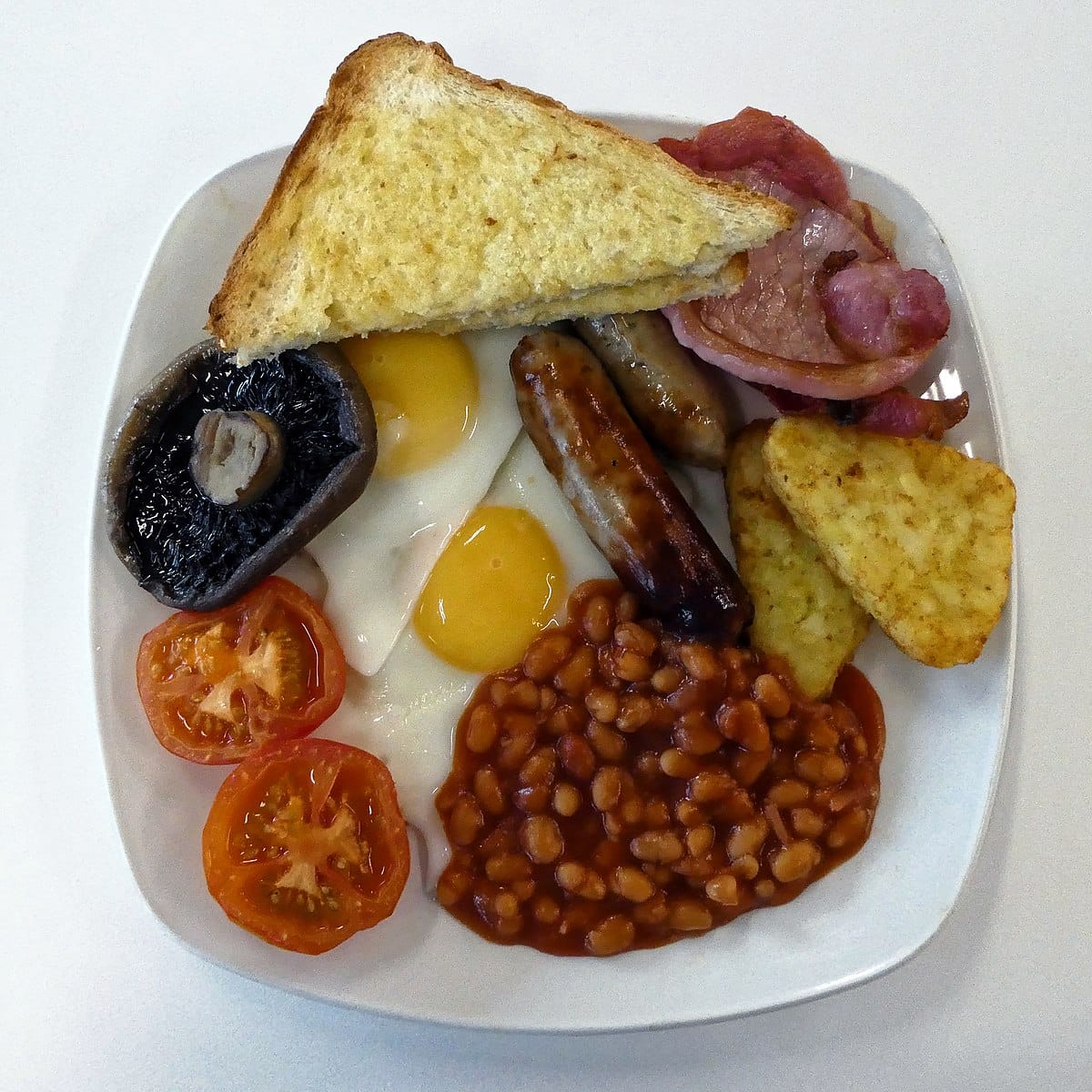Пример сытного английского завтрака